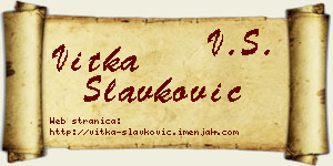 Vitka Slavković vizit kartica
